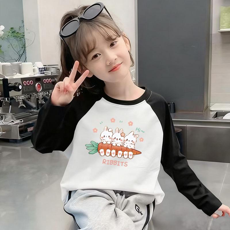 Children's Cotton Long Sleeve Cartoon T-Shirt - Boys & Girls Stylish Base Layer for Spring & Autumn