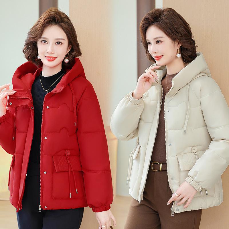 Женская повседневная куртка с хлопковой подкладкой, зимняя свободная теплая куртка средней длины с хлопковой подкладкой