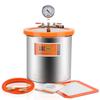 Комплект вакуумной камеры BACOENG 12L, вакуумный дегазатор для смолы, вакуумный барабан, вакуумный деаэратор