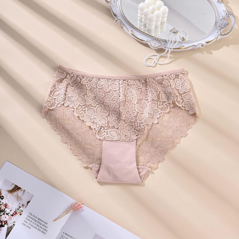 Women's Large Size Lace Briefs High Elastic Seamless Panties XL-4XL Women's Underwear