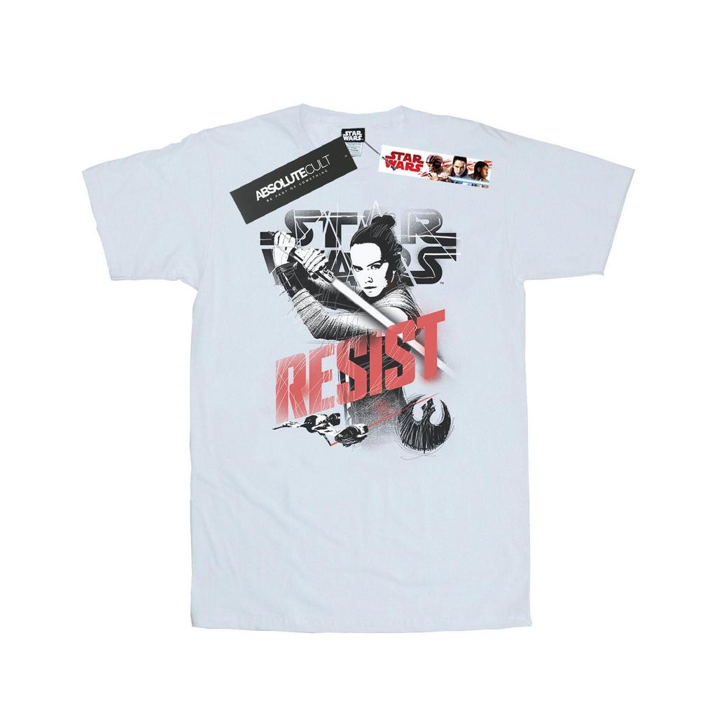 Star Wars Mens The Last Jedi Rey Resist T-Shirt
