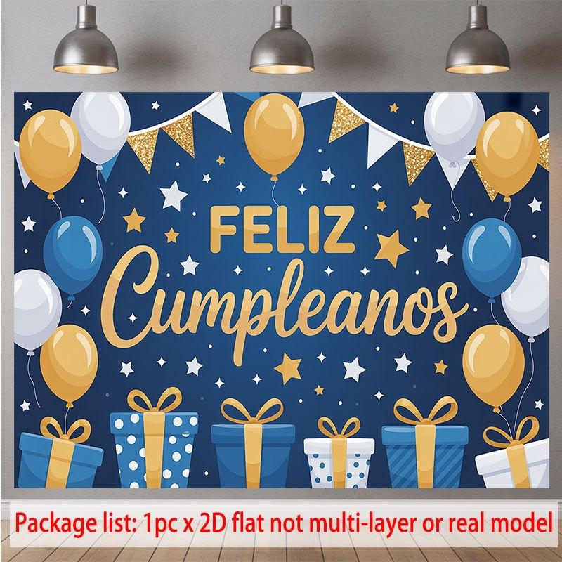Party Backdrop Flat Feliz Cumpleaos Events Wedding Coming Ceremony Four Season Celebration Photo Booth Front Door Decor