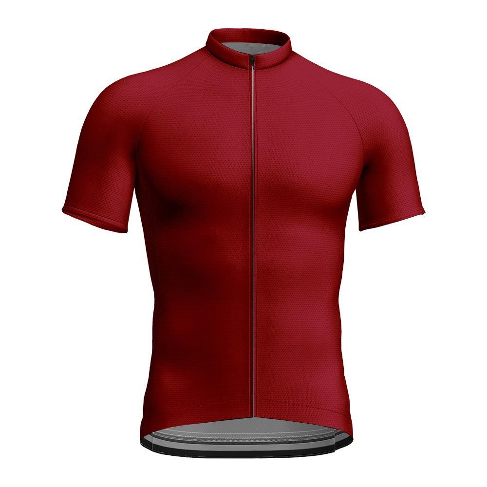 New Summer Solid Color Series Printed Short-sleeved Men's and Women's Sports Tops Mountain Bike Cycling Clothes