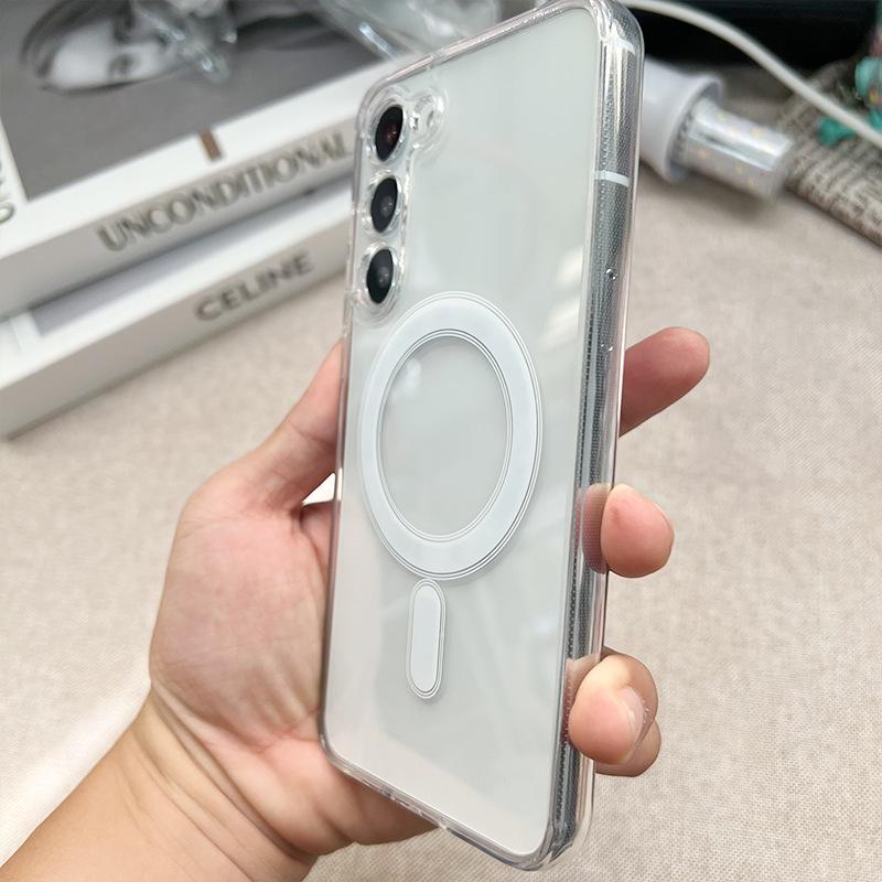 Магнитный акриловый чехол MagSafe для Samsung S23/S23+/S22U — защита от падения, подходит для S25