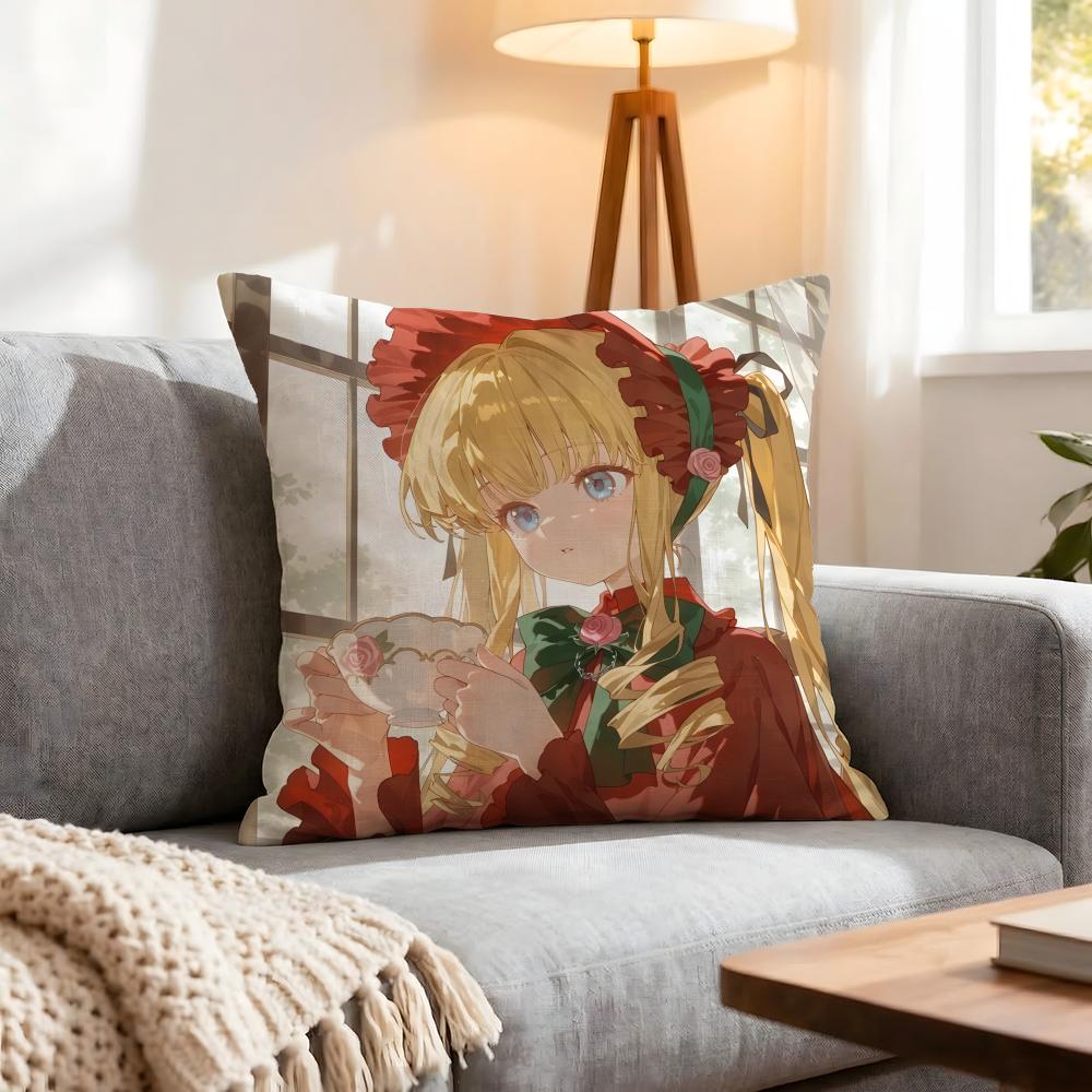 Anime Rozen Maiden Cushion Cover 1Pcs Decorative Covers Soft Cushion Case For Sofa Couch Decor 40X40 45X45 Pillowcases