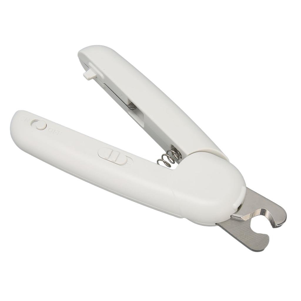 Кусачки для ногтей питомца из нержавеющей стали, автоматическая пружинная ручка, инструмент для стрижки со светодиодной подсветкой для собаки