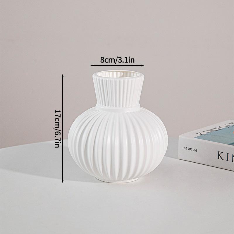 Белая ваза-бутылка для цветов Vaser Белая матовая ваза Эстетичный цветочный горшок Подставка для растений Бутылка Украшение для центра стола Домашний декор