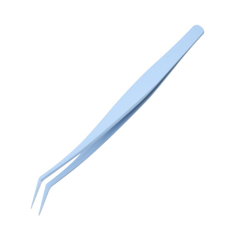 {+} 1Pcs Glue-free Eyelashes Beginner Tools Anti-Stick Applicator No Glue Eyelashes Non Stick Coated Stainless Steel Tweezer