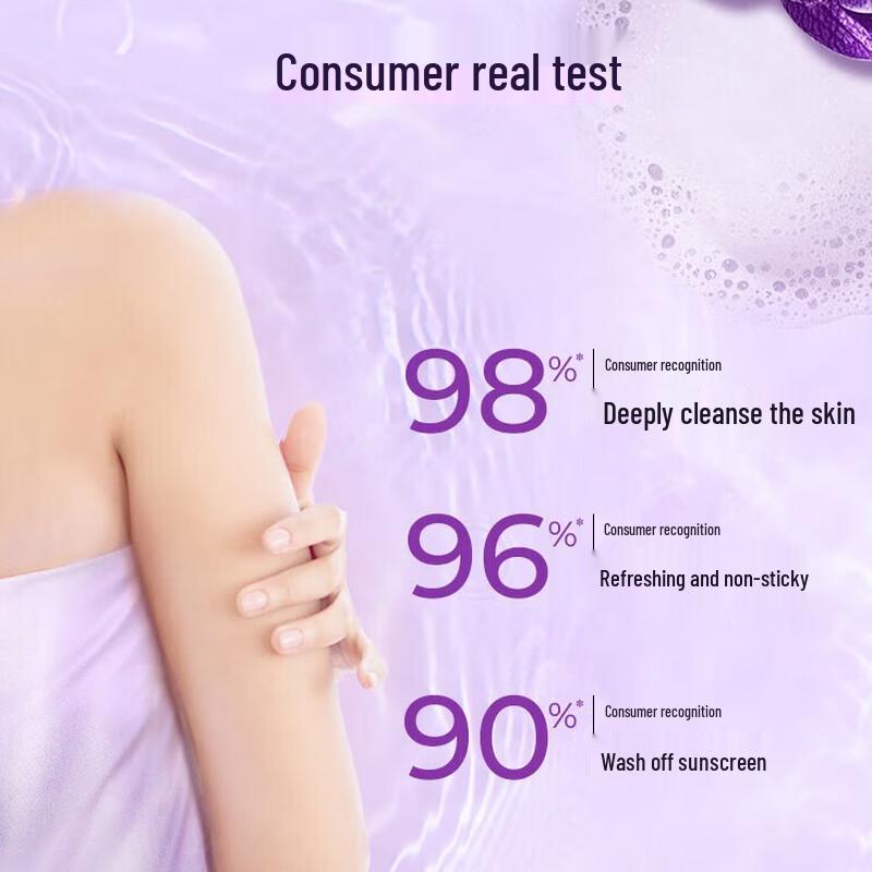 Lux Grape Scented Bubble Shower Gel - 3 x 95g Travel Pack