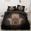 3D Black Bedding Set Pillowcase King Queen Full Single 200x200 Bed Linen Gold Design 3D Printed Duvet Cover Set for Teens Women