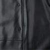 Black Faux Leather Jacket Men Casual Outerwear C9UAM26111BKX