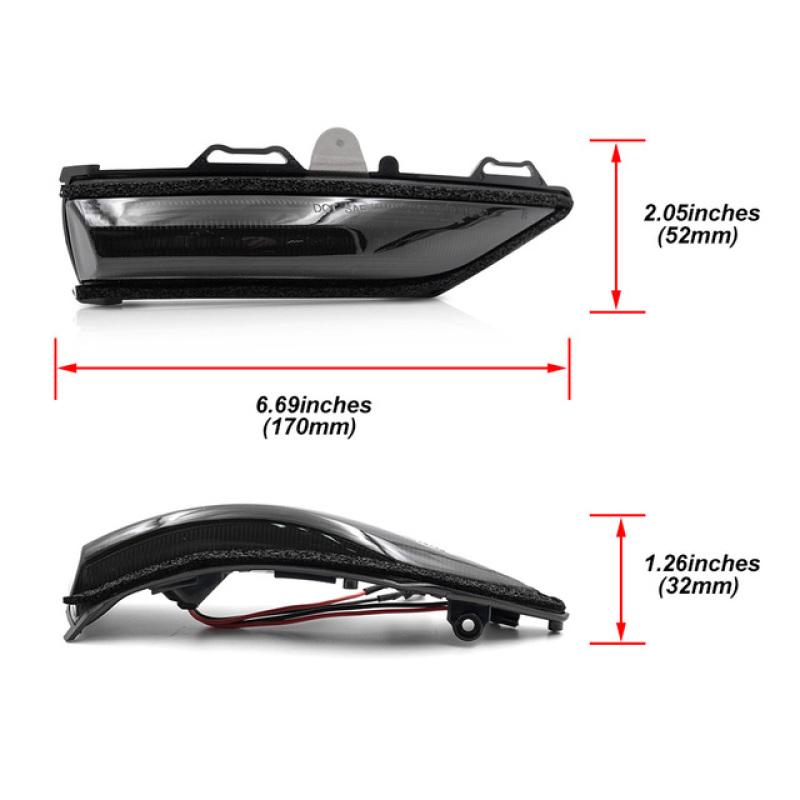 For Ford Fiesta ST Line MK8 2018 Fiesta MK8 2019 2020 P-uma 2020 Dynamic Led Rearview Side Mirror Blinker Turn Signal Lights