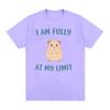 I Am Fully At My Limit Hamster Funny Meme T Shirt Men Women Cute O-Neck Clothing T-Shirts Casual 100% Cotton Oversized T-shirt