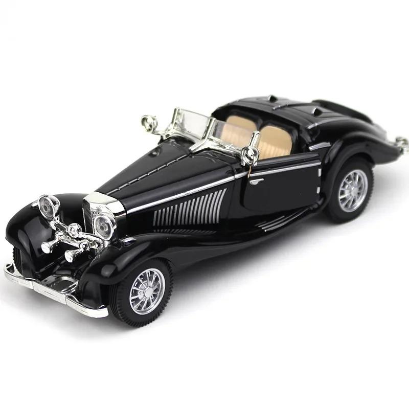 1/28 Alloy Vintage Car Retro 500K Car Model Static Collection Gift Cake Ornaments