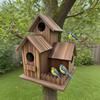 Bird House for Outside Wooden Hanging Birdhouse Creative Nesting Garden Birdhouses,