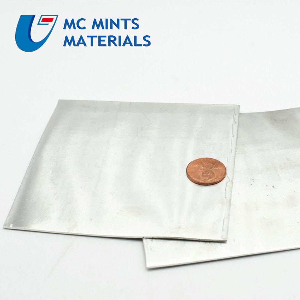 Оловянная фольга с чистотой Sn 99,99% Исследования и исследования листового металла Sn;Лаборатория художественного оформления использует плавку 100x100 мм для