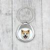 Akita, Akita Inu - Geometric Keychain with a Photo and the Inscription Art-Dog