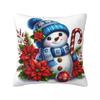 Pillow Cover Christmas Snowman Pattern Cushion Cover Cute Funny Pillow Case For Living Room Chair Pillowcases