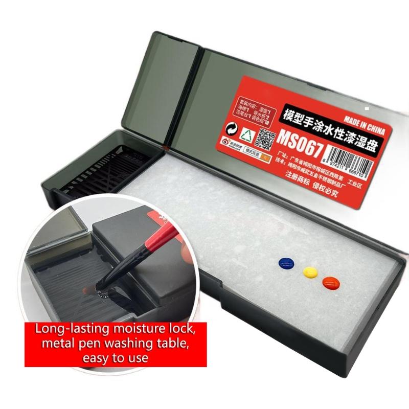 Portable Moisture Retention Palettes Model Coloring Wet Tray For Water Base Paints For Artists And DIY Enthusiasts