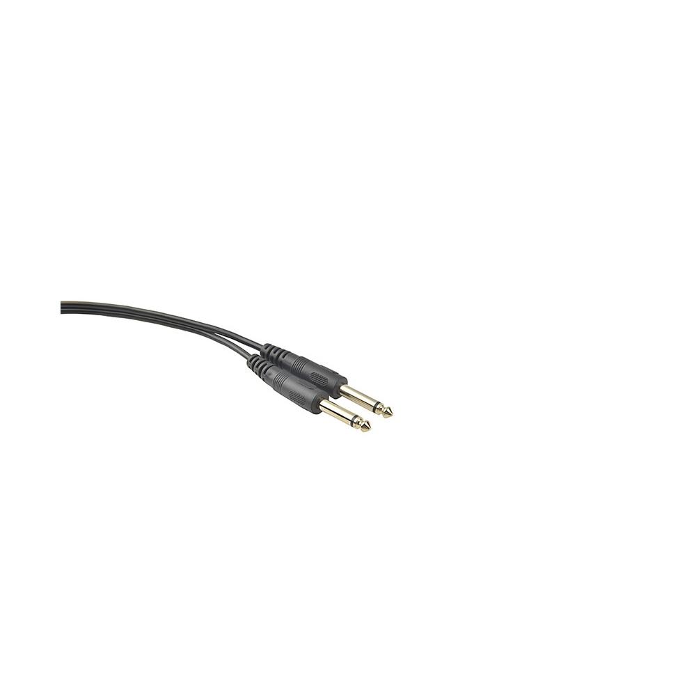 Черный XLR-разветвитель Y-типа, 3-контактный female на два 1/4" mono male, стерео, длина 1 м