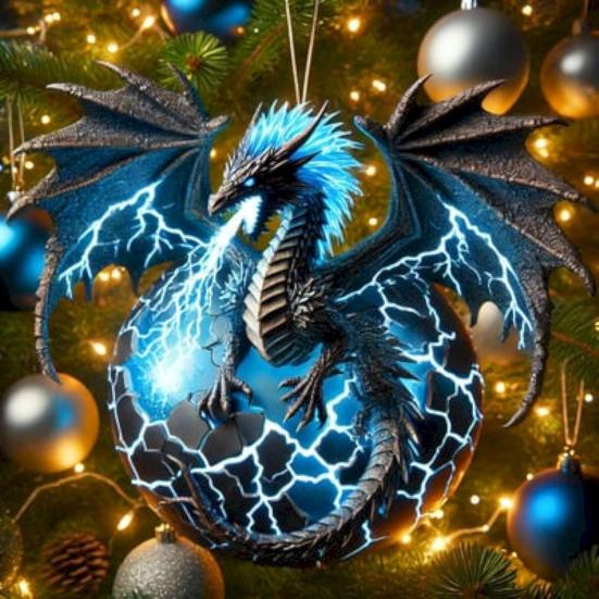 Рождественское украшение в виде дракона стихий, 2D акриловый кулон в виде дракона, подвесное украшение для салона автомобиля, подарок для любителей драконов