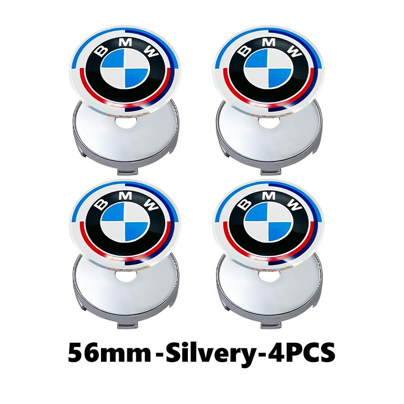 4PCS 56mm Car Badge Wheel Center Cover Stickers Hub Caps Decal For BMW X1 X3 E39 E46 E30 E36 E87 E60 E90 F26 G02 E70 F15 E53 G05