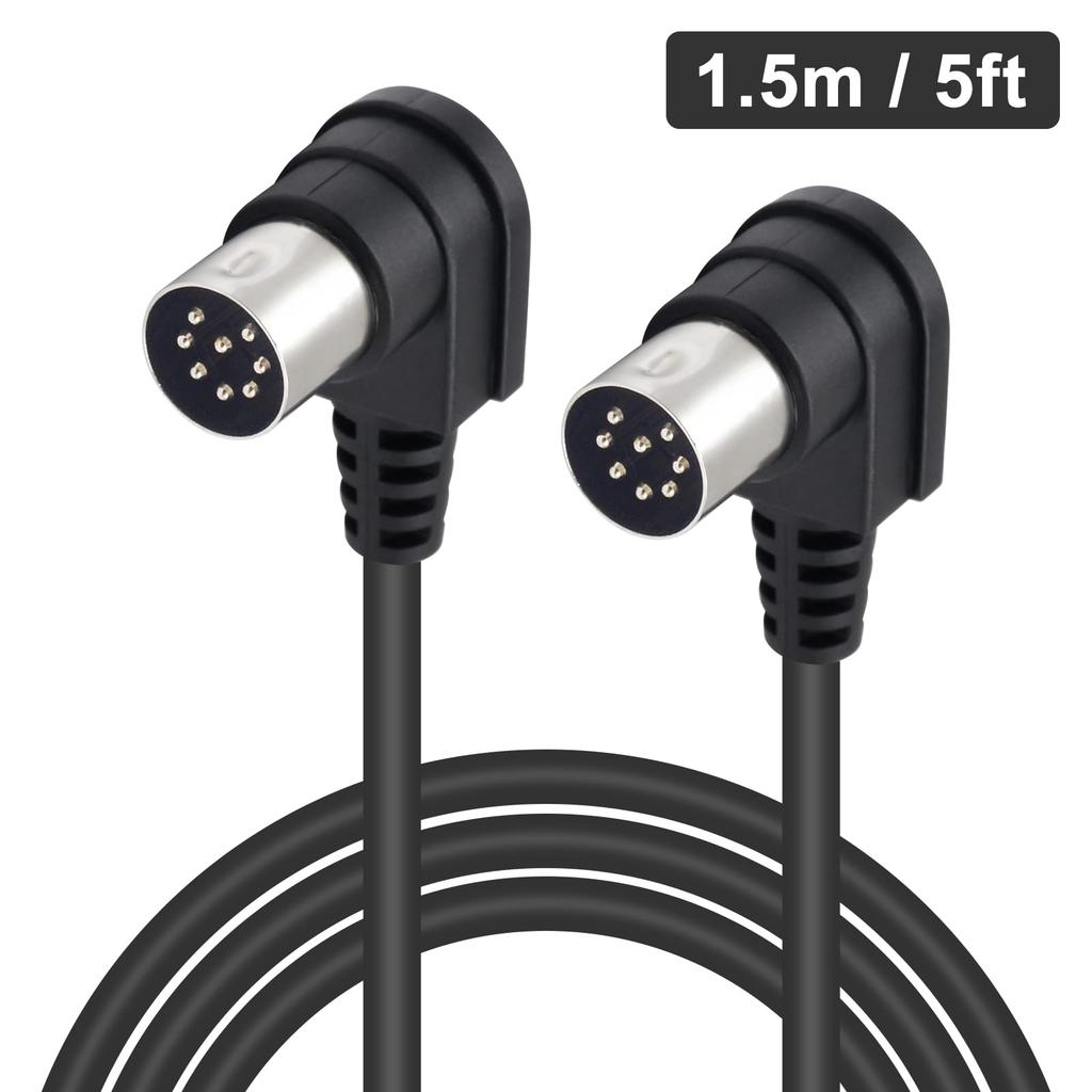 Poyiccot DIN-разъем Прямоугольный DIN Папа-папа Кабель для динамика MIDI DIN-разъем DIN Совместимый с системой 8-контактный кабель, 8-контактный кабель, 8-контактный