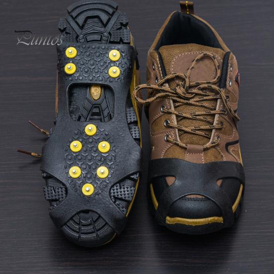 Нескользящие шипы для захвата Зимние захваты для ходьбы по льду Шипы для снегоступов Кошки для походных ботинок Обувь