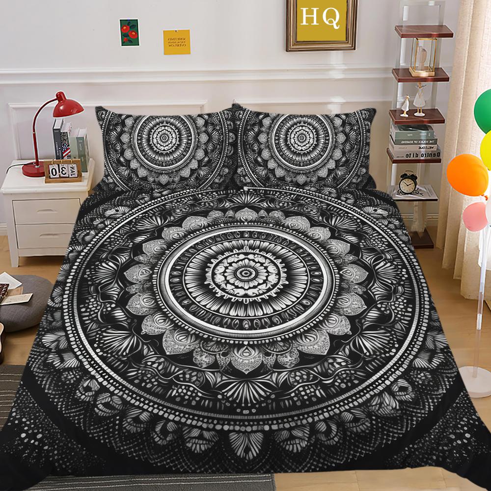 3D Mandala Printing Comforter Cover Set Double Size Polyester Duvet Cover Fashion Highend Home Bedclothes