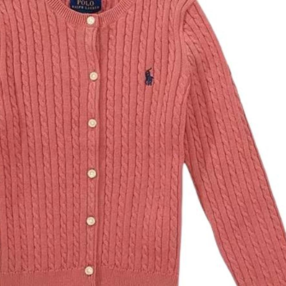Polo Ralph Lauren Однотонный Свитшот с круглым вырезом На одной пуговице С длинным рукавом Стандартный крой Детский Детский свитер 313543047-510