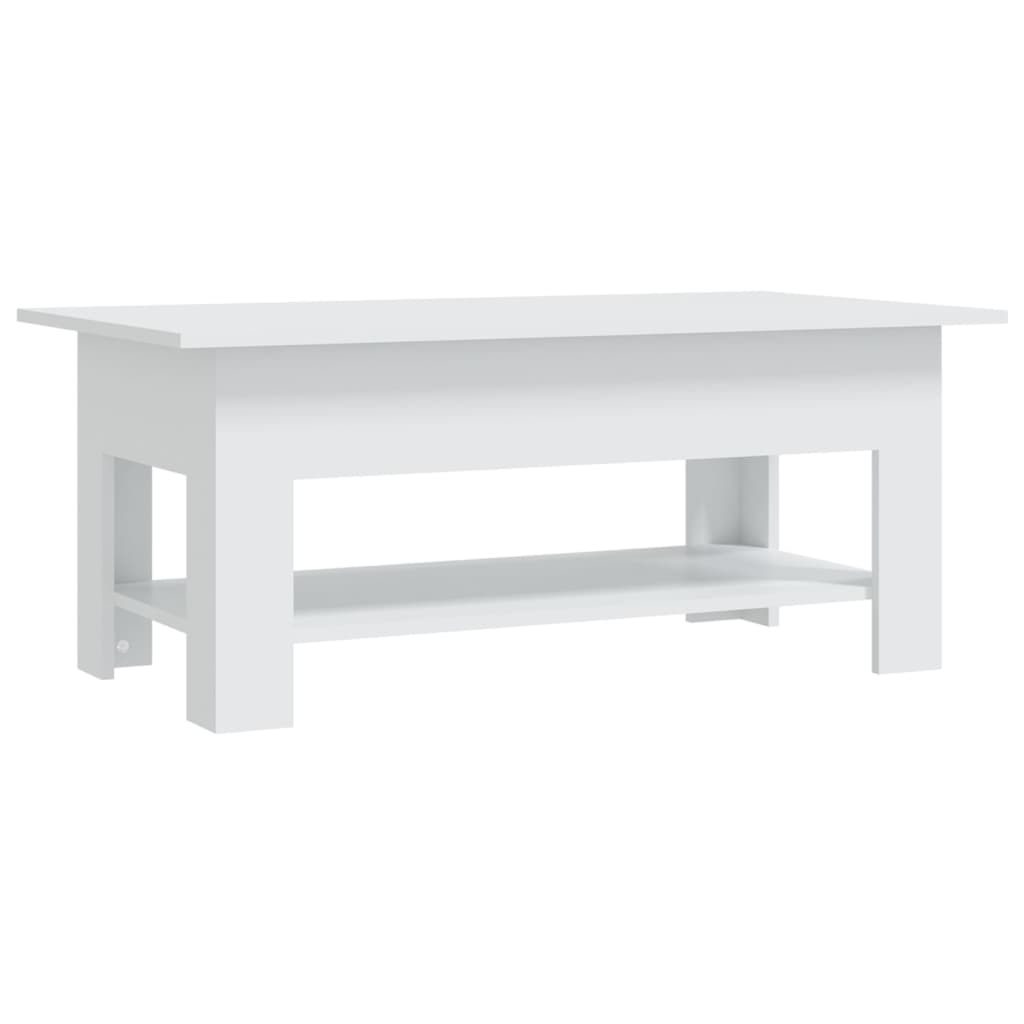 Vidaxl Stolik Kawowy, Biały, 102X55X42 Cm, Materiał Drewnopochodny