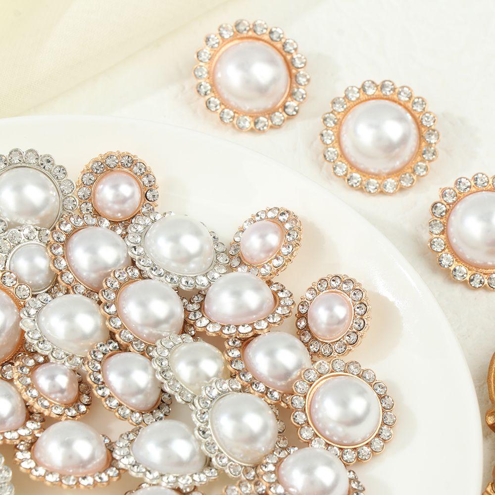 DIY Sewing Button Shirt Buttons Shiny Rhinestone Pearl Clothing Buttons Sewing Accessories
