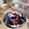 Cool Spider-Man cartoon print round carpet, bedroom, living room and office rotating chair carpet, home decoration