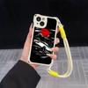 Ae78 Fashion Car Pattern Design Art Soft Phone Cases for iPhone 16 15 14 13 12 11 Pro Max 7 8 XR with Wrist Strap Lanyard Corner Protection Back Cover