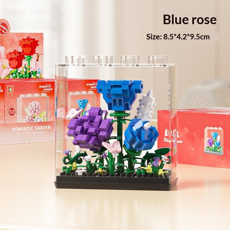 Bouquet Sunflower Potted Plant Micro Building Eternal Flower Model Diy Home Desk Decoration Brick Toys Gift