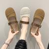 Pu Leather Mary Jane Shoes Woman Retro Buckle Belt Ballet Flats Ladies Vintage Casual Soft Loafers Lolita