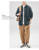 Z974 Retro Japanese Men's Loose Plaid Shirt - Spring/Summer Casual Work Jacket