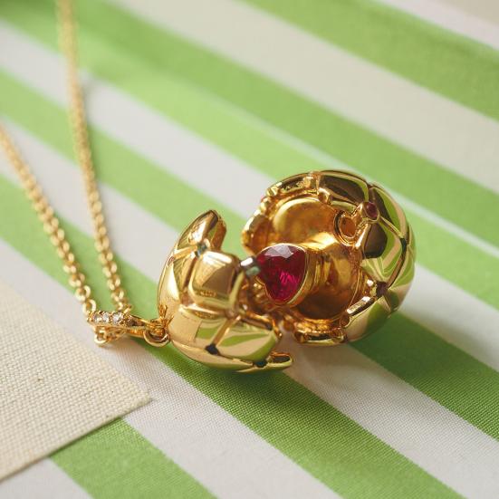 Ретро-ожерелье в средневековом стиле с подвеской в виде пасхального яйца и кубическим цирконием Love Clavicle