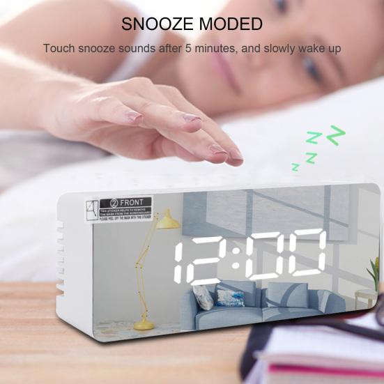 Прямоугольный квадратный многофункциональный светодиодный дисплей-будильник для дома