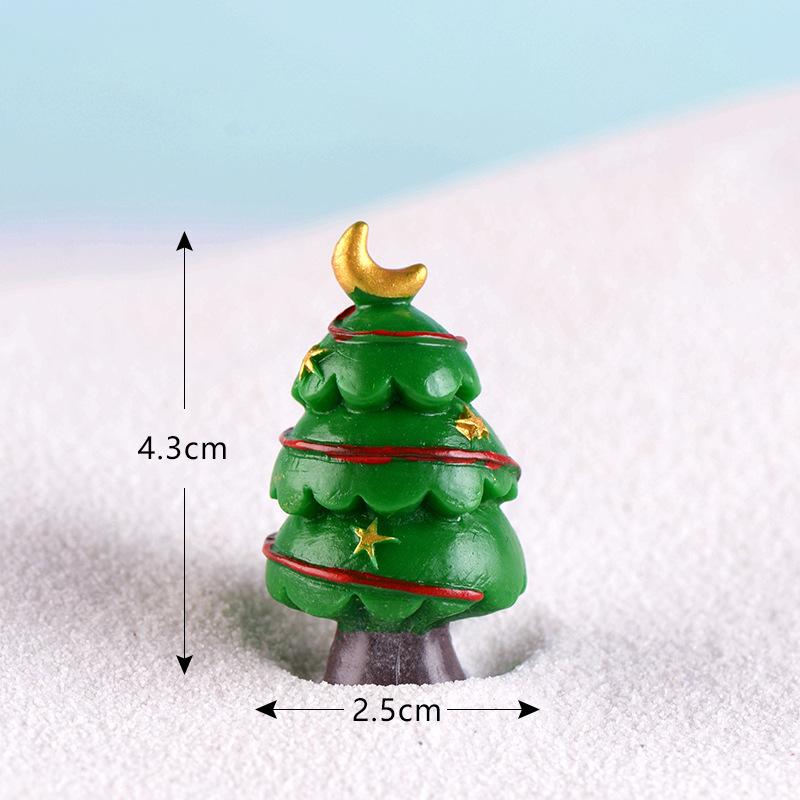Christmas Small Gifts, Micro-landscapes Snow Scenes Decorative Ornaments Christmas Tree Accessories, Artificial Trees