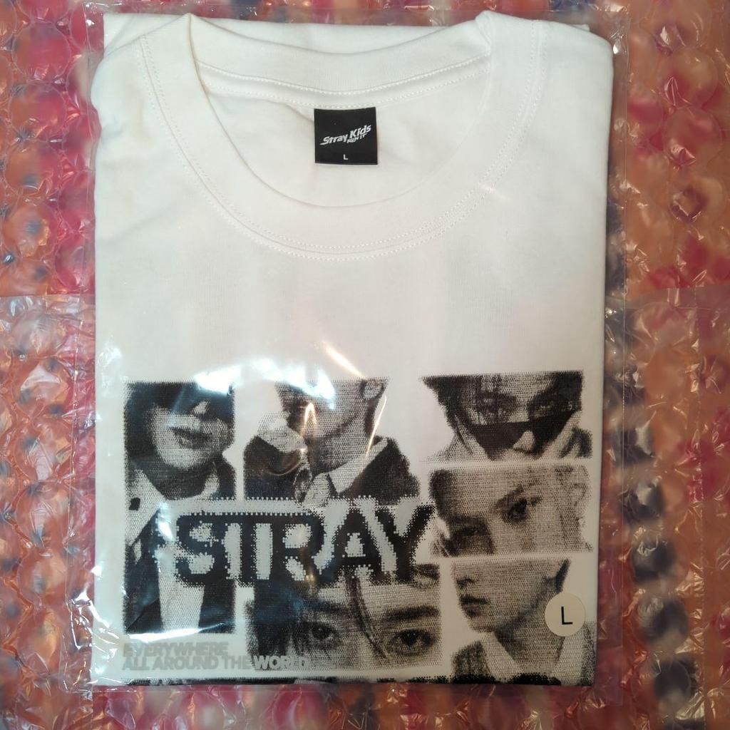 Used Stray Kids Photo T-shirt White L size