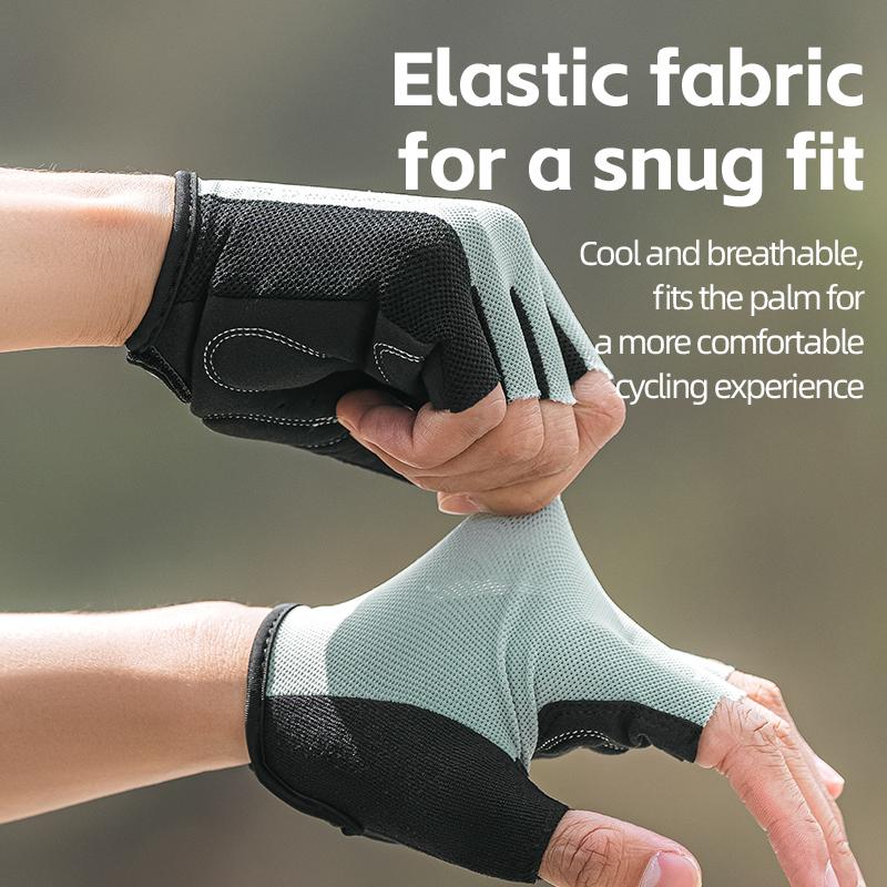 ROCKBROS Bike Gloves Half Finger Summer Breathable Anti-slip SBR Pad Shockproof MTB Road Bicycle Gloves Cycling Shorts Gloves
