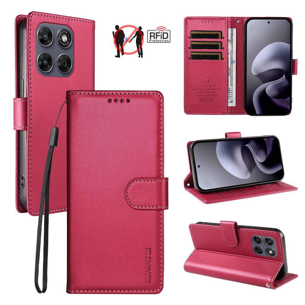 Перламутровый сплошной противоугонный чехол-книжка из кожи для INFINIX Smart 20 Tecno Spark 40C