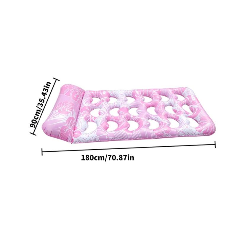Durable Inflatable Water Floating Bed For Adults Extra Thick PVC Material Leaf Design Pool Mat