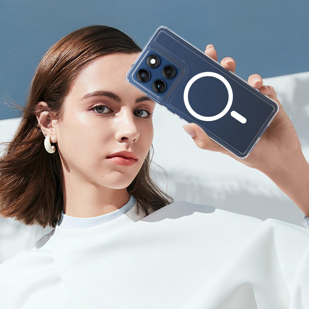 For Motorola Edge 60s 5G/Motorola Edge 60 Fusion 5G/Motorola Edge 60 5G Clear Phone Case Compatible with MagSafe TPU+Acrylic Back Cover