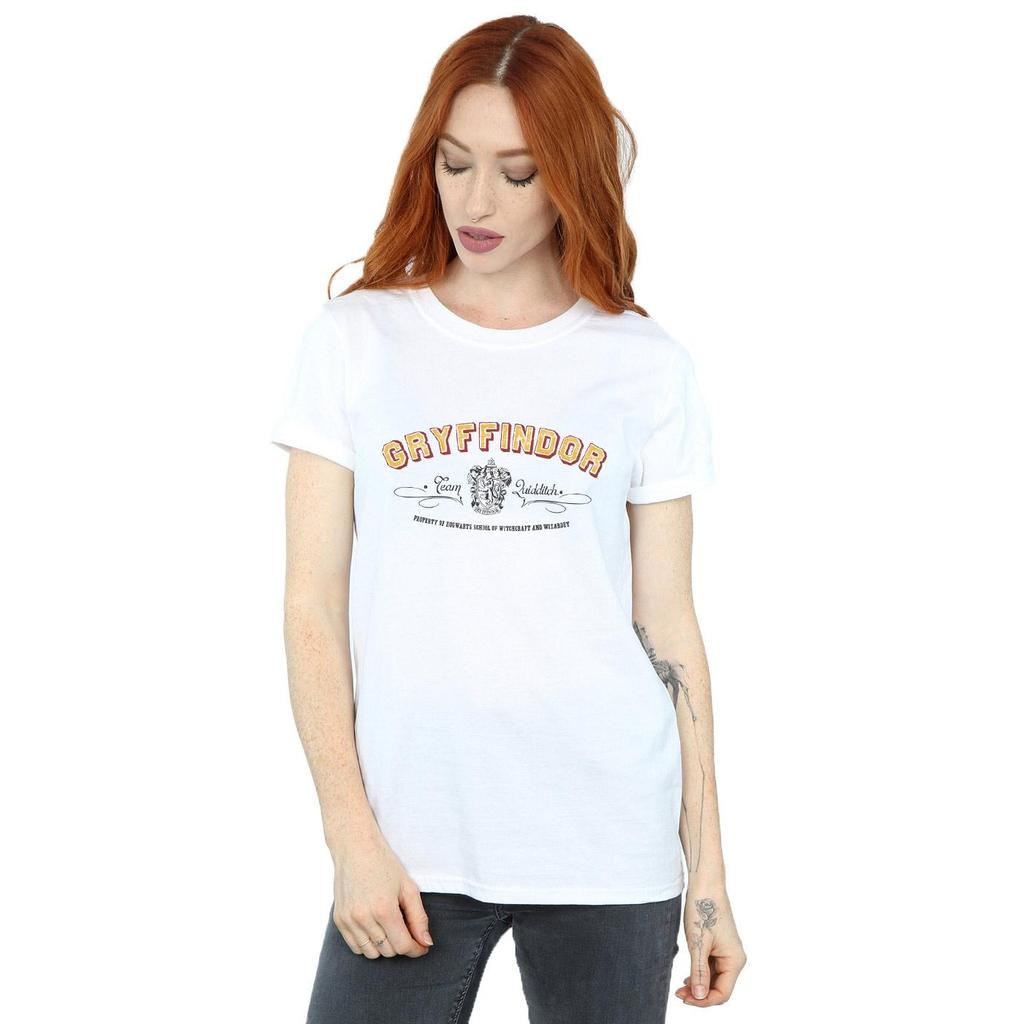 Harry Potter Womens/Ladies Gryffindor Team Quidditch Cotton Boyfriend T-Shirt