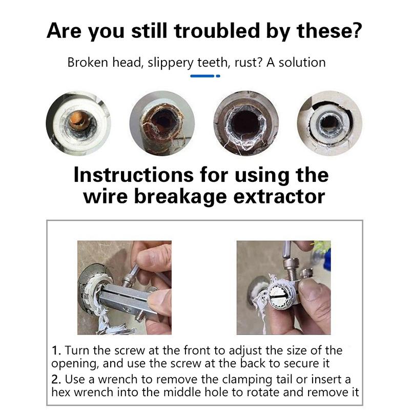 1 комплект крана угловой клапан извлекатель сломанной проволоки кран обратный провод водопроводная труба сломанная труба винт зачистки проводов съемник