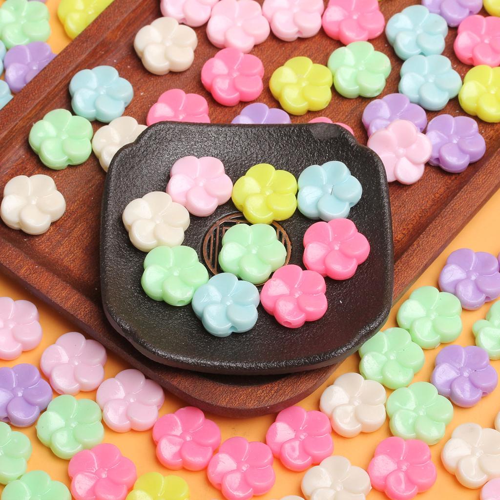 500g/Bag About360-700pcs Colorful Flower Starfish DIY Beads DIY Accessories Jewelry Beads Acrylic Hollow Out Loose Beads