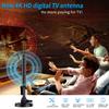 4K/1080P Portable HD TV Antenna with Signal Amplifier 480+ Miles Digital HD Aerial Magnetic Base VHF UHF for TV Receiver DVB-T2