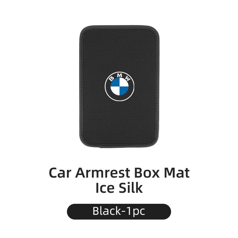 DBTW9 2025 Hot Car Interior Armrest Box Cover Console Ice Silk Booster Storage Pad For BMW E46 E90 E60 F30 F10 E39 E36 F20 E87 E90 E70